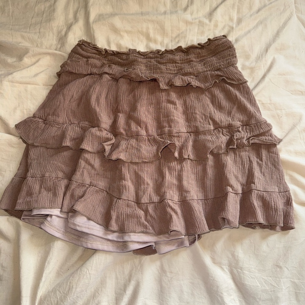 Alter’d State Ruffled Brown Skirt